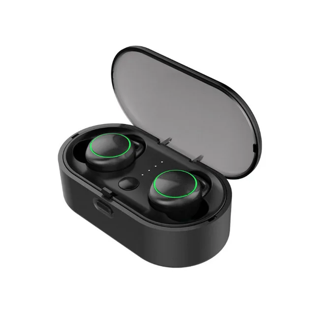 Black TWS гарнитура Bluetooth наушники беспроводные наушники 5,0 Handsfree переносной HIFI вызов 3D объемный в ухо PK i10 для iPhone samsung - Цвет: Black