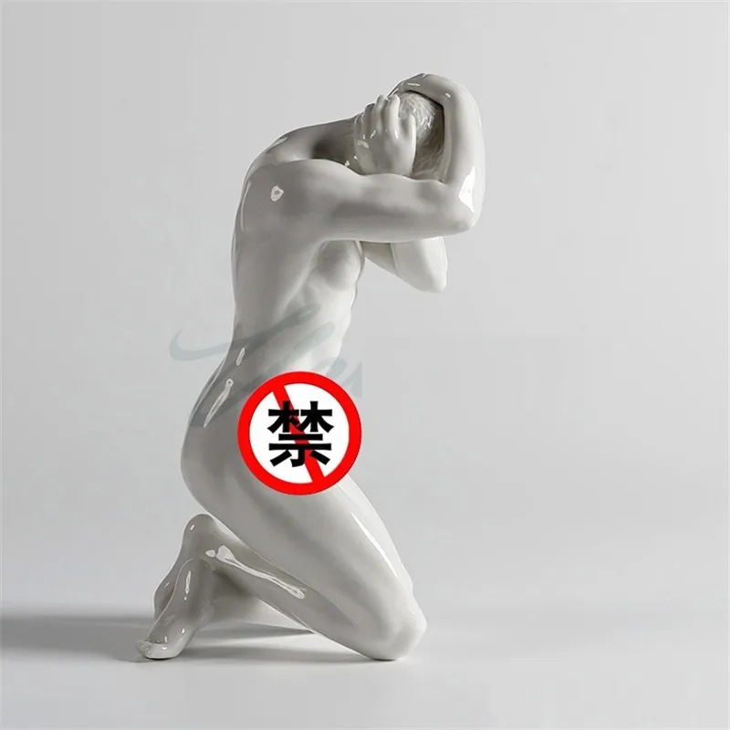 Креативная керамика Художественная Скульптура обнаженного человека фигурка