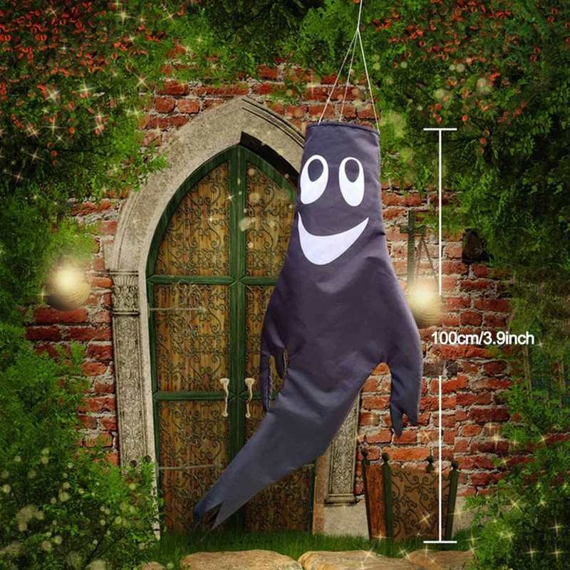 

Halloween Ghost Windsock Flag Patio Lawn Garden Party Home Halloween Decorations Windsocks
