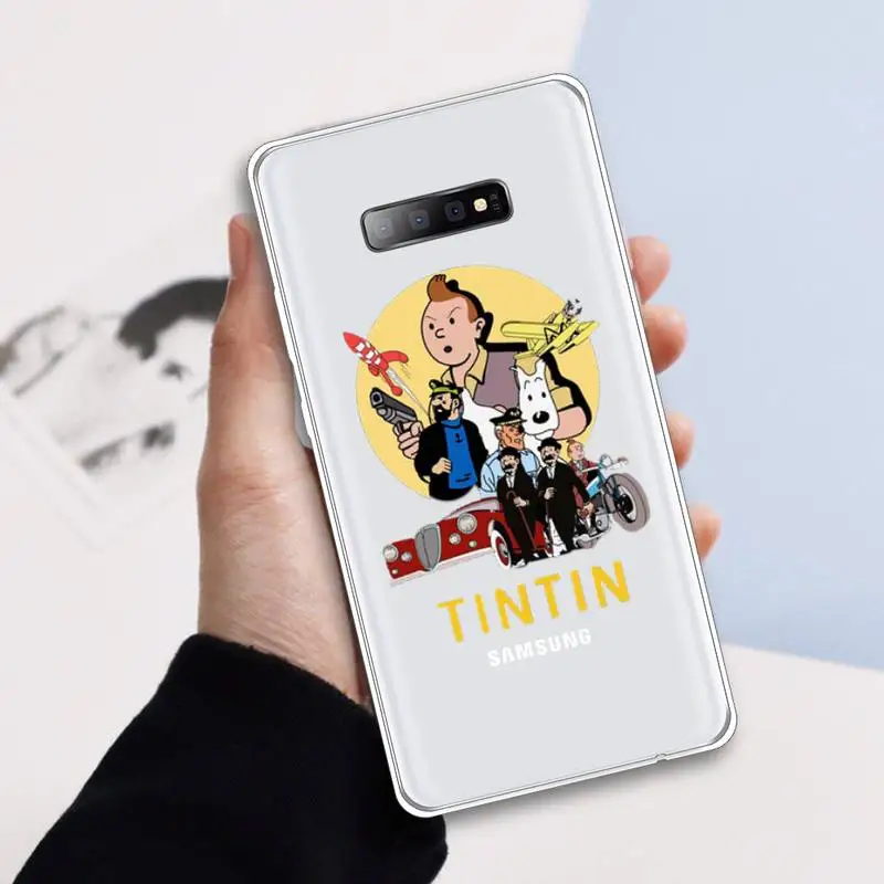 

The Adventures of Tintin cartoon high quality Phone Case Transparent For Samsung Galaxy A 71 21s S note 8 9 10 plus 20 ultra