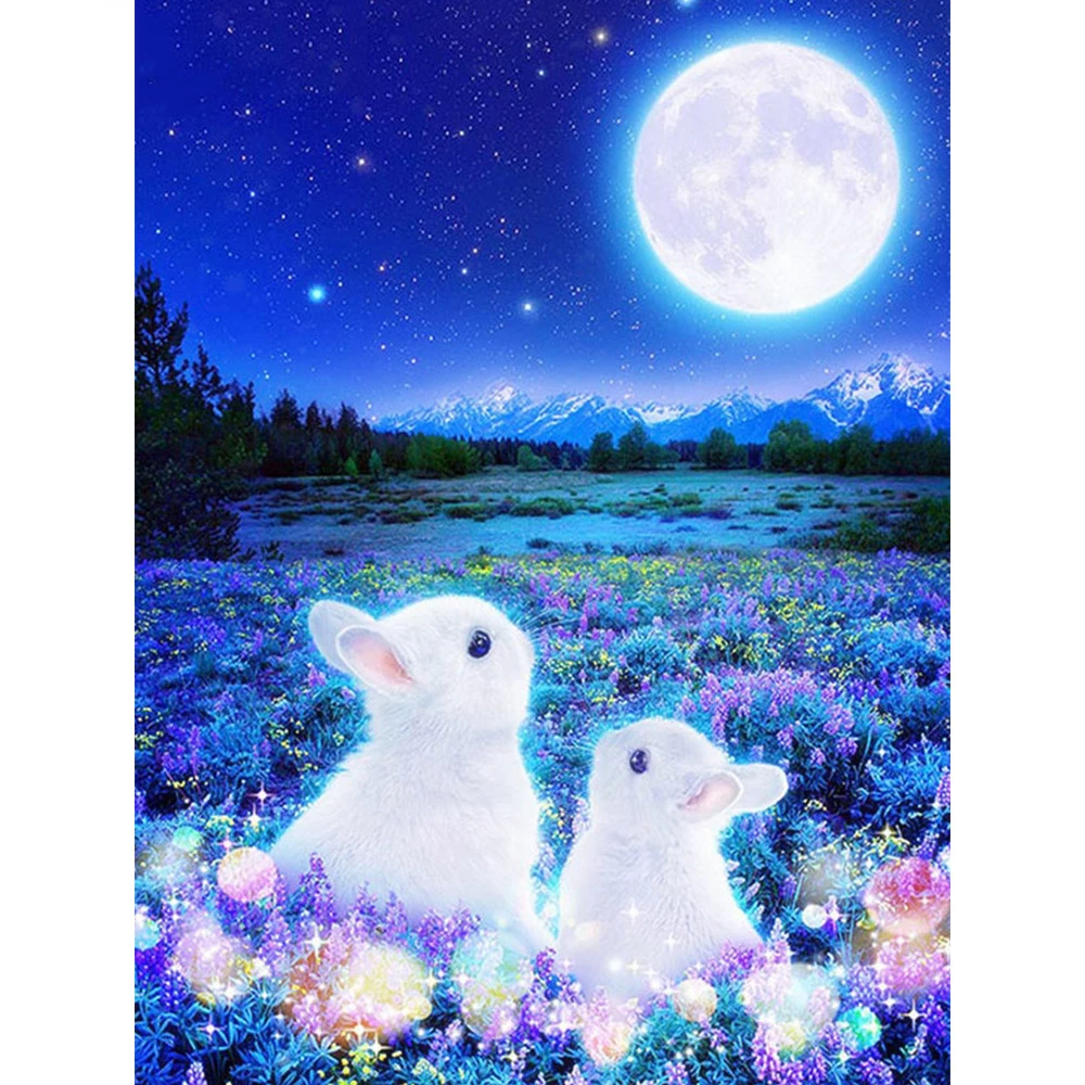 

Rabbit Diamond Painting Accessories 5d Embroidery Icons Animal Picture Of Rhinestones Home Decoration