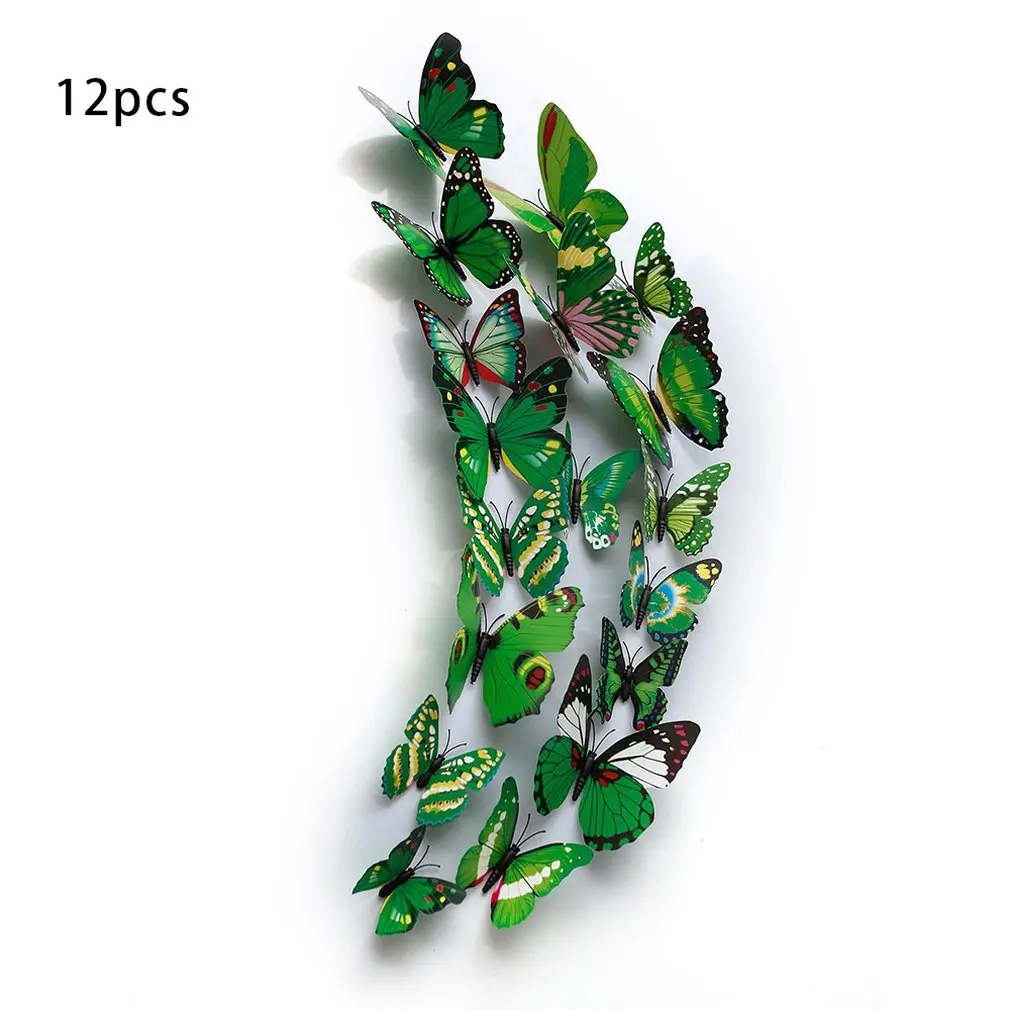 Имитация бабочка на холодильник стикер ПВХ пластик стерео магнитная наклейка