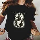Футболка женская с забавным принтом волшебного кота, модный топ в стиле Харадзюку, футболка с коротким рукавом, Y2k, одежда с рисунком аниме