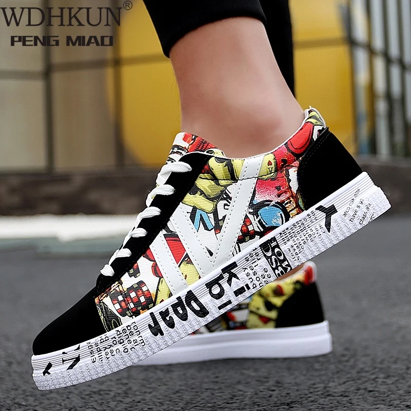 Женские кроссовки с принтом Белые Повседневные теннисные на плоской подошве