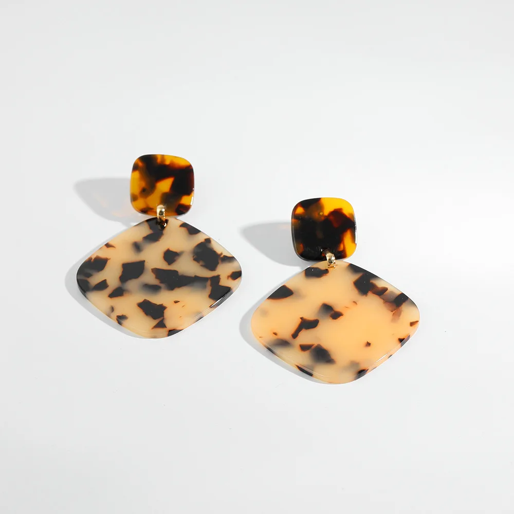 2020 большие фиолетовые квадратные акриловые Висячие серьги для женщин модные