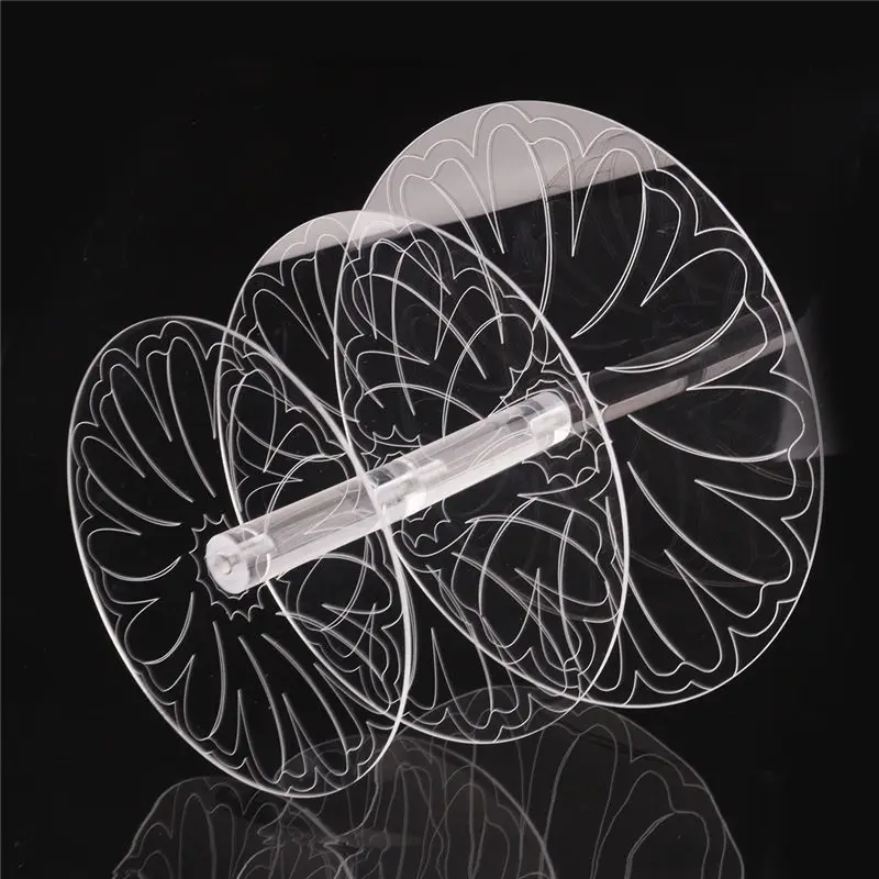 Новый Круглый акриловый 3/4 уровня кекс подставка для торта держатель собрать и