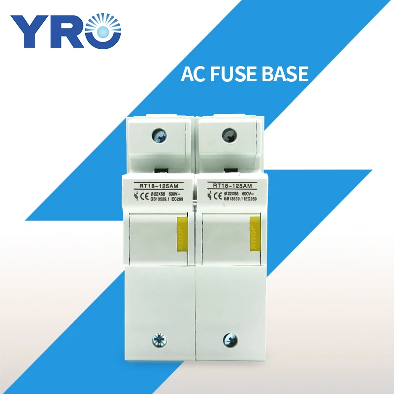 

AC 1PC 2P Fuse Base 690V With LED light Matching Fuse 22x58MM R017 only Fuse Base RT18-125AM