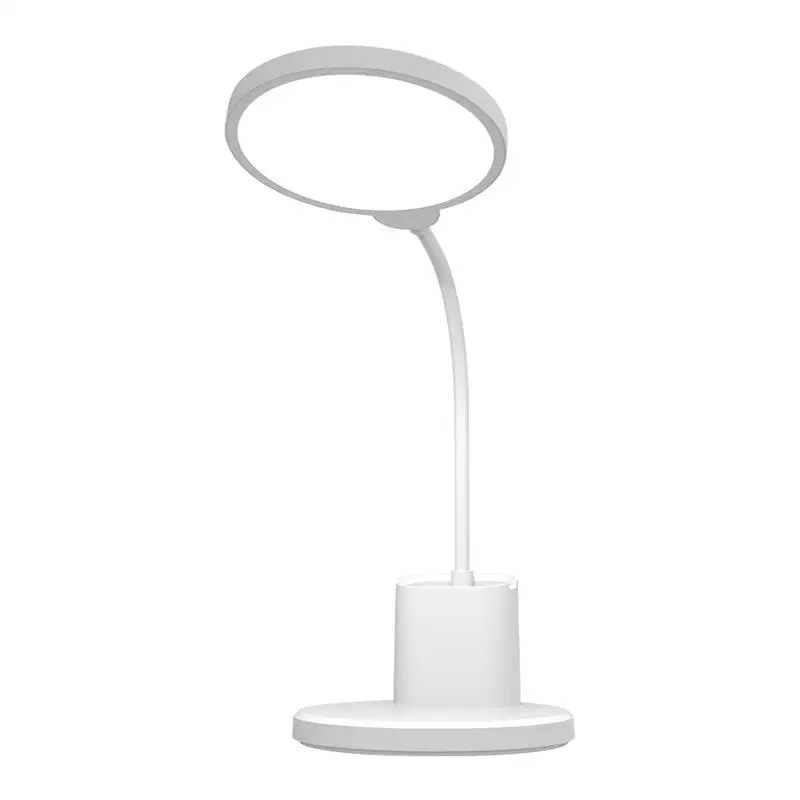 Kopen Led Bureaulamp Voice Control Dimbare Tafellamp Oogbescherming Studie Leeslamp Met Pen Mobiele Telefoon Houder Voor Pffice Dorm