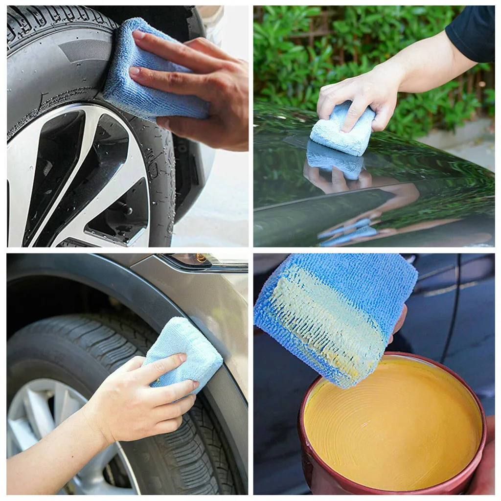 

12pcs Premium Grade Microfiber Applicators Sponges, Cloths, Blue (Pack of 8) 12*8*4cm Car Care Microfibre Wax Polishing#YL5
