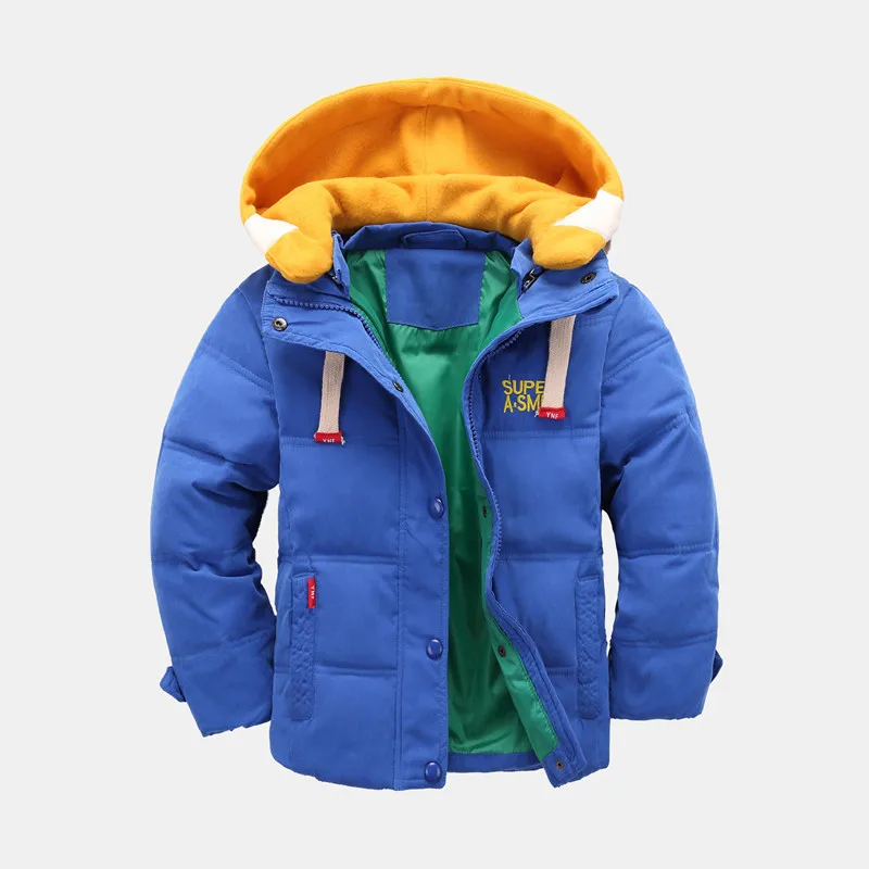 4 цвета теплая Модная Повседневная однотонная зимняя куртка Детская короткая