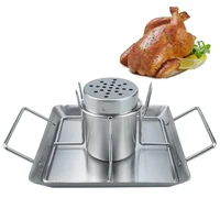 chicken duck roaster rack beer can vertical skewer non stick meat barbecue grilling roasting stand holder kitchen outdoor bbq