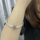 MC серебряные бусины 925 пробы для изготовления ювелирных изделий, Полые бусины, луна, подвески в виде звезд подходят для оригинального браслета Пандоры, изготовление ювелирных изделий DIY