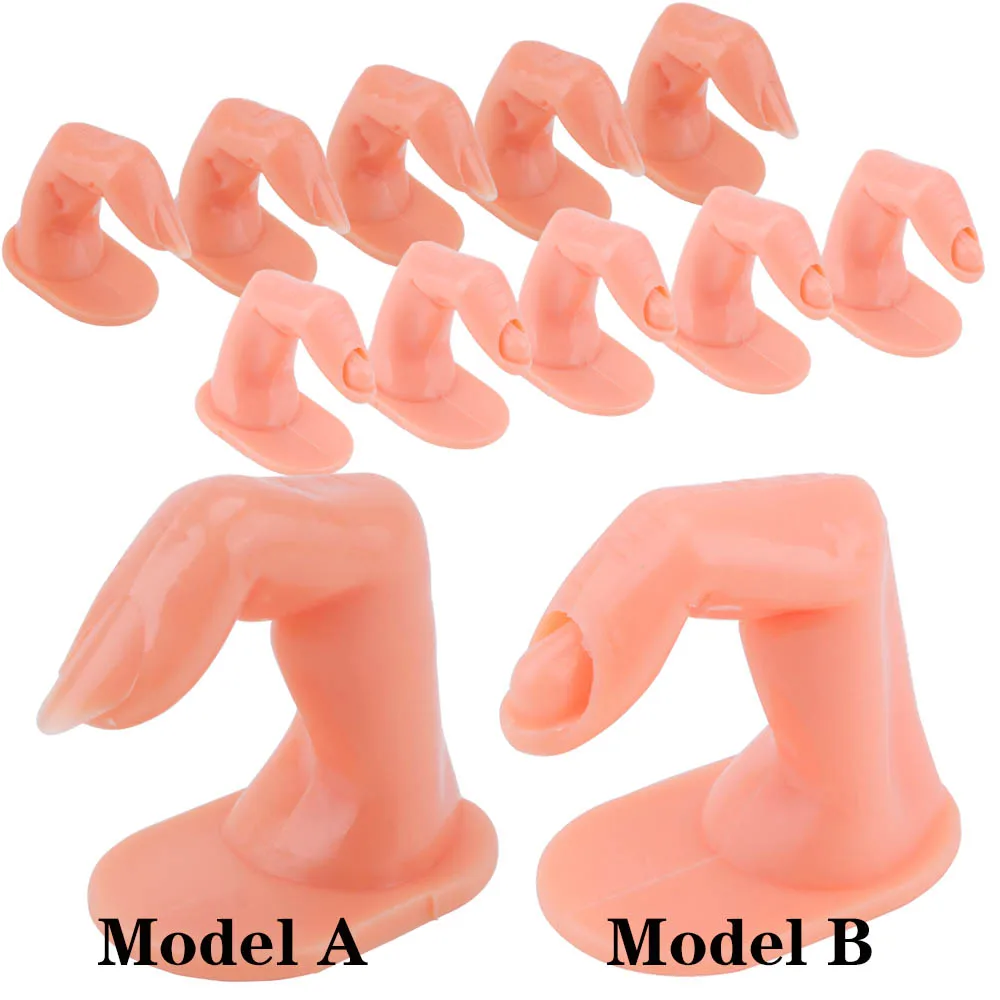 

10/20/30 Manicure Model Finger Tool Training Plastic Practice Fake Finger Adjustable DIY Acrylic UV Glue Manicure Nail Tool