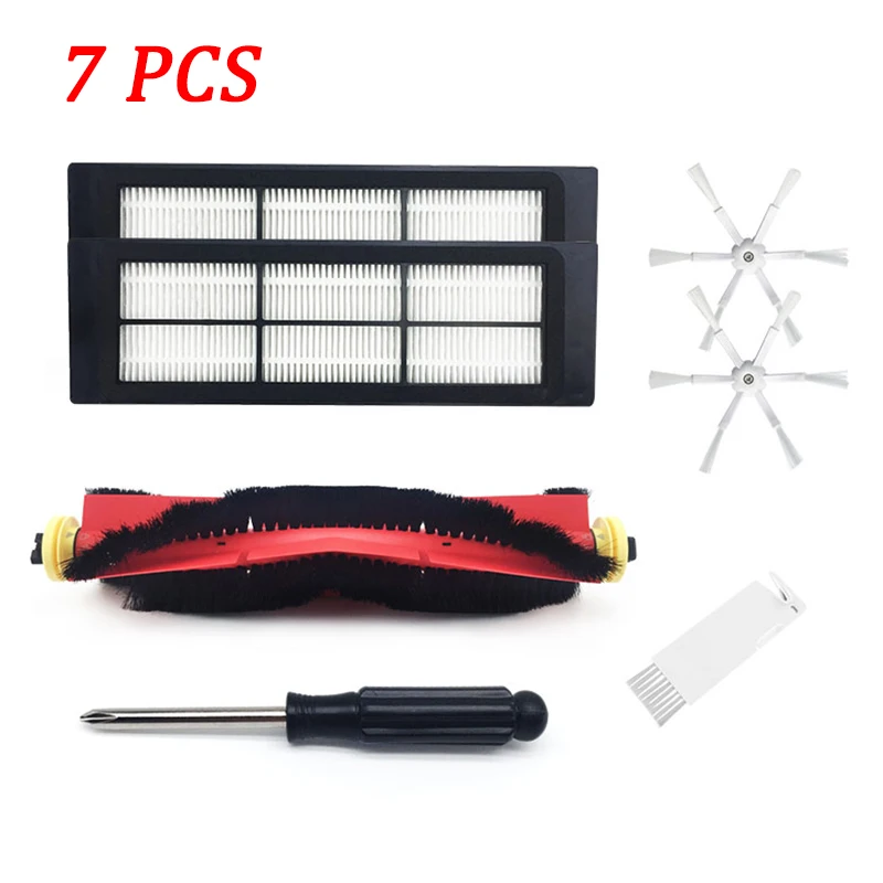 Робот пылесос съемная основная роликовая щетка + моющийся Hepa фильтр 6 стрелочная