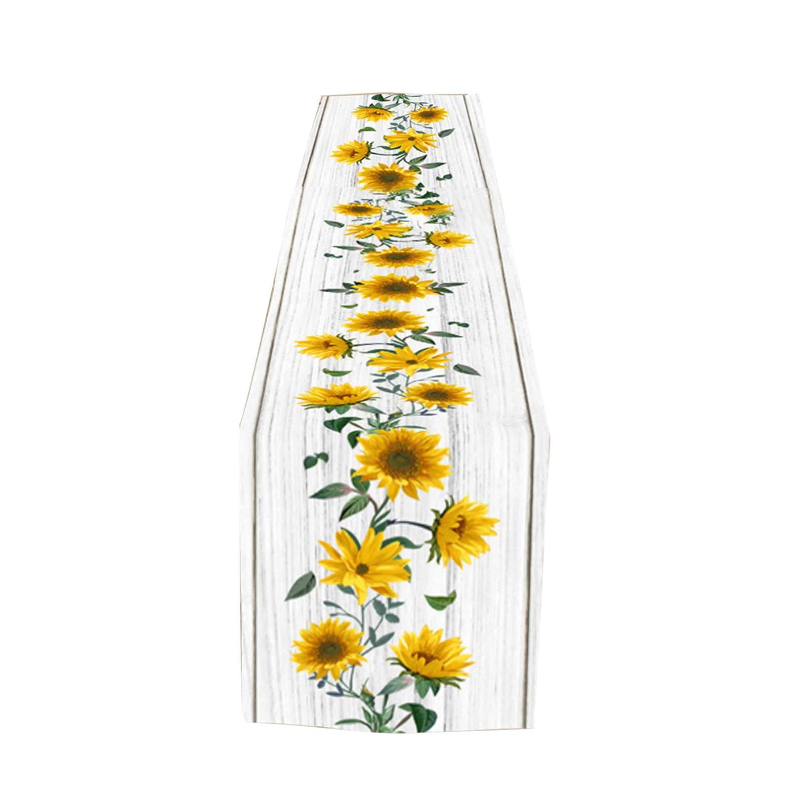 Living Room Party Sunflower Printed Table Runner Green Leaves Hotel Waterproof Home Decor Cotton Linen Dinner Covers Kitchen | Дом и сад
