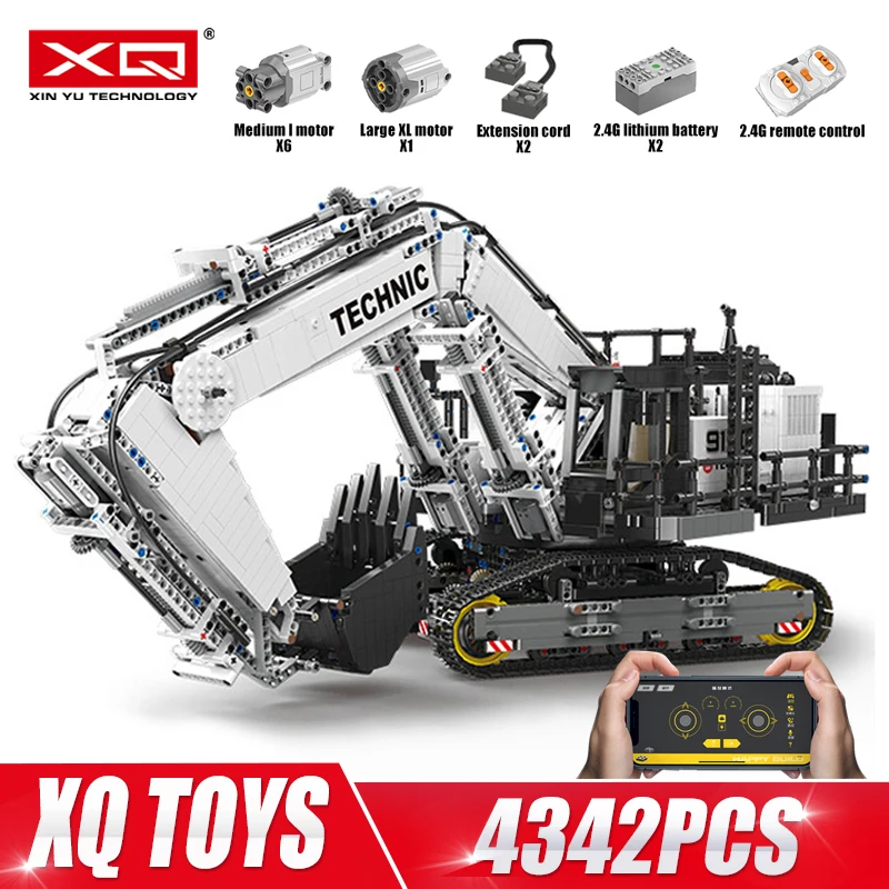 

HB 1:8 Technic Car Model The APP Motorized KY Excavator Model Building Blocks Bricks Assembly Toys As Kids Christmas Gifts