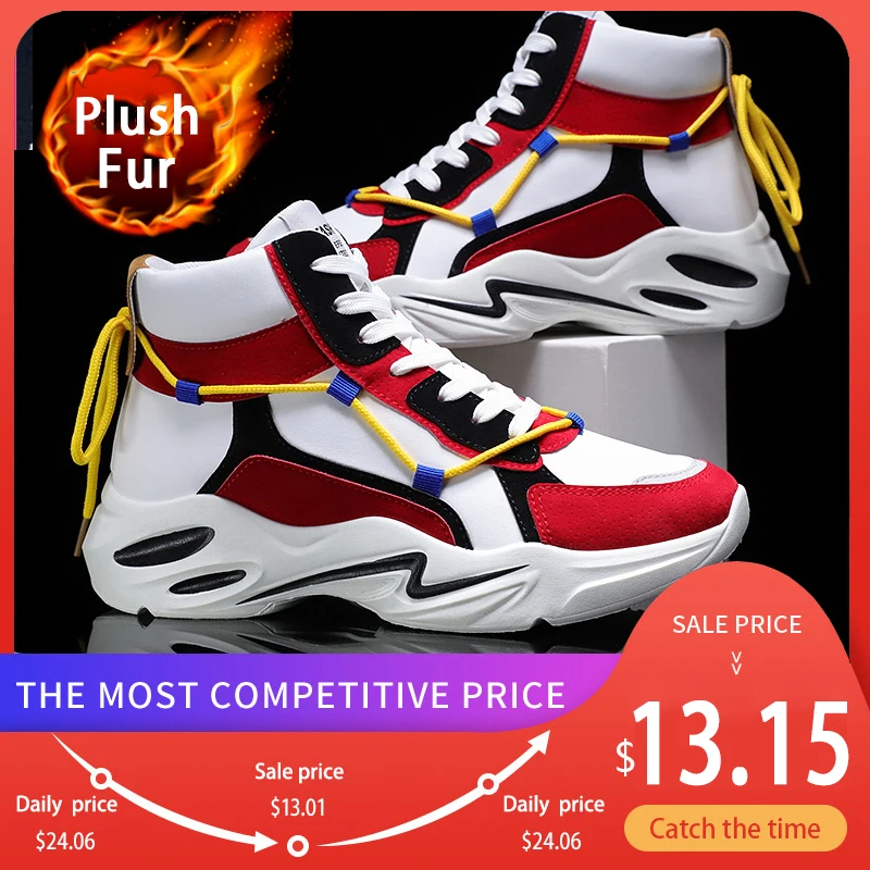 Winter Snow Boots Men Trend Casual High Top Shoes Male Outdoor Chunky Sneakers Classic Fluffy Sport Basketball |