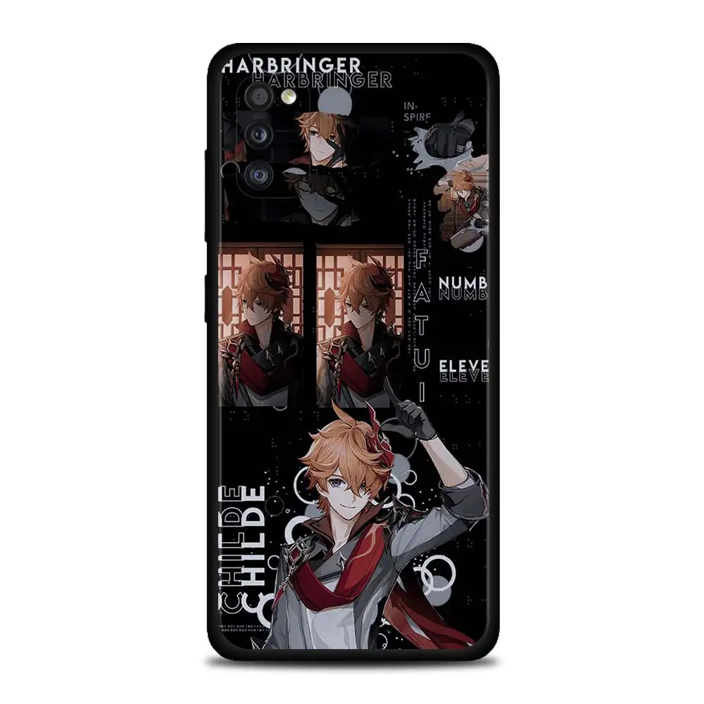 Genshin Impact Game Cover For Samsung A51 A71 A91 A72 A52 A42 A41 A32 A31 A21s A21 A12 A11 A02s A02 A01 TPU Case Black Caso