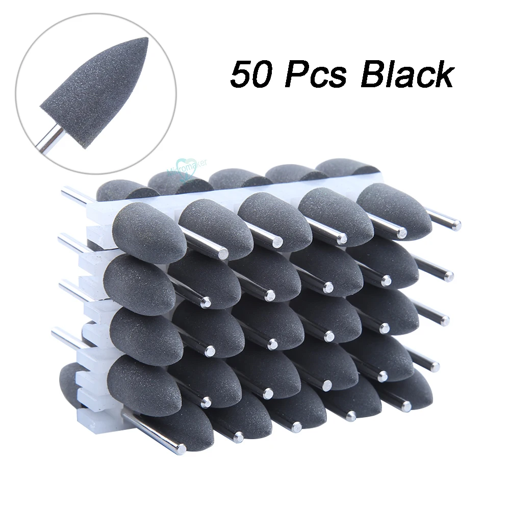 50 шт. полировщик зубов силиконовая резина фреза наконечник шлифовальный станок