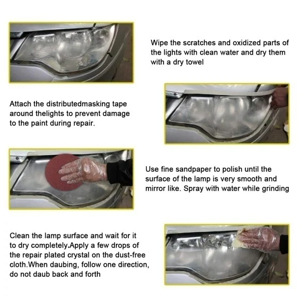 Car Headlight Repair Liquid for Daewoo Espero Nexia Matiz Lanos styling Accessories | Assembly & Refurbished