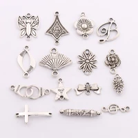 32pcs zinc alloy butterfly letter star daisy flower cross charms pendants earrings connectors for jewelry craft diy lm10