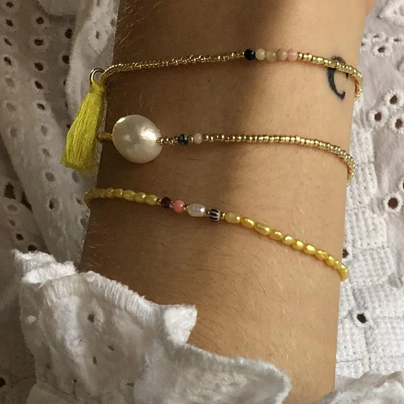 Pulseras mujer moda повязка на руку vsco девушка жемчужный браслет забавный браслет богемные Бохо Пресной воды Жемчужные Браслеты для женщин