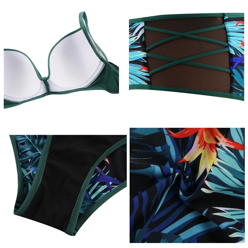 Женский раздельный купальник с принтом размеры до 8XL|Комбинезоны| |