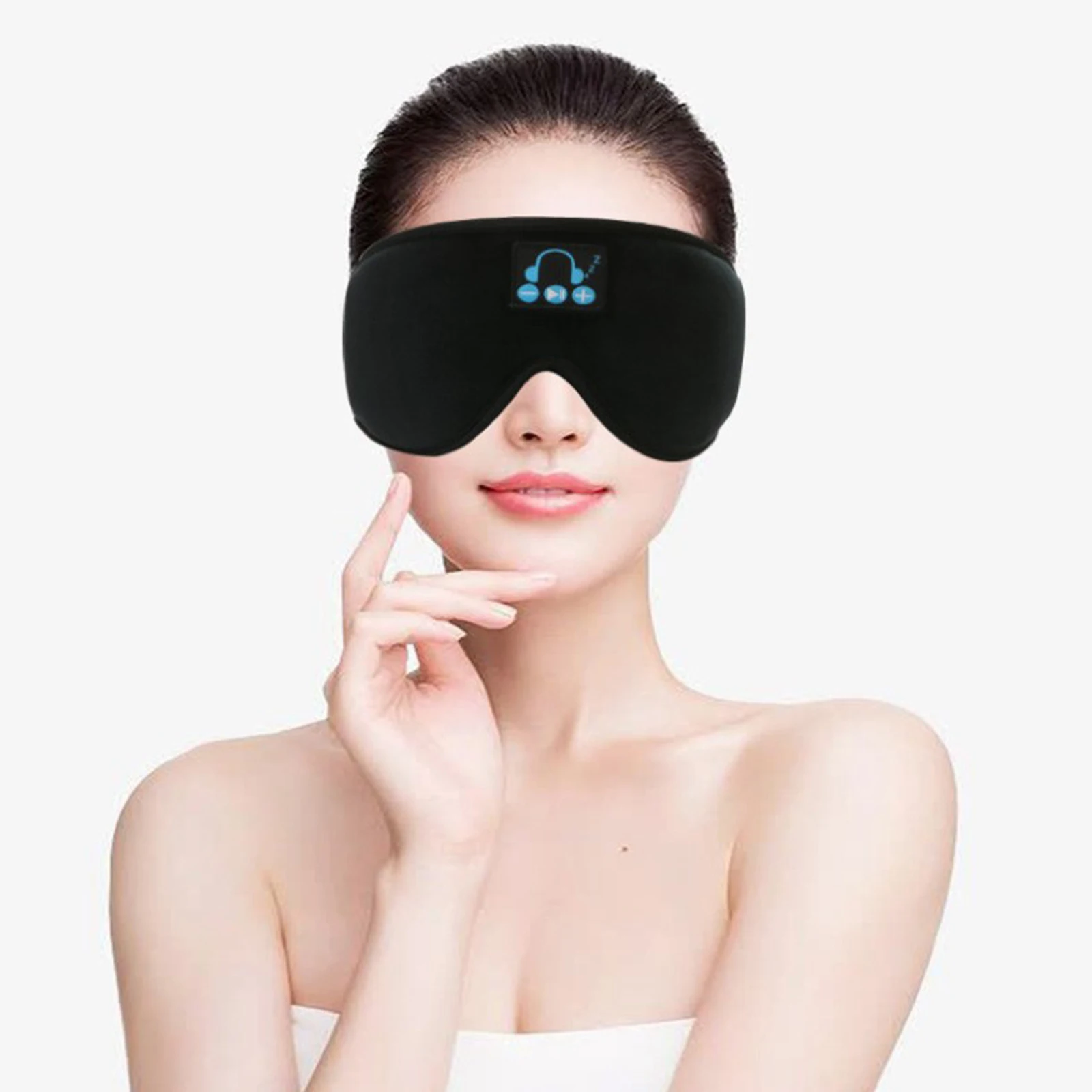 

2020 5.0 Sleep Eye Headphone Travel Music Eye Shades Washable