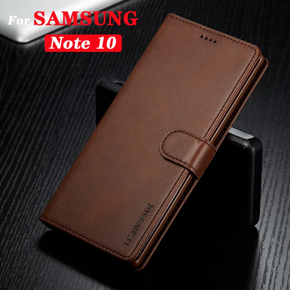 Кожаный чехол кошелек с магнитной застежкой для Samsung Galaxy Note 20 Ultra 10 Plus отделением