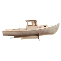 diy fishing boat wooden assembled ship model kit