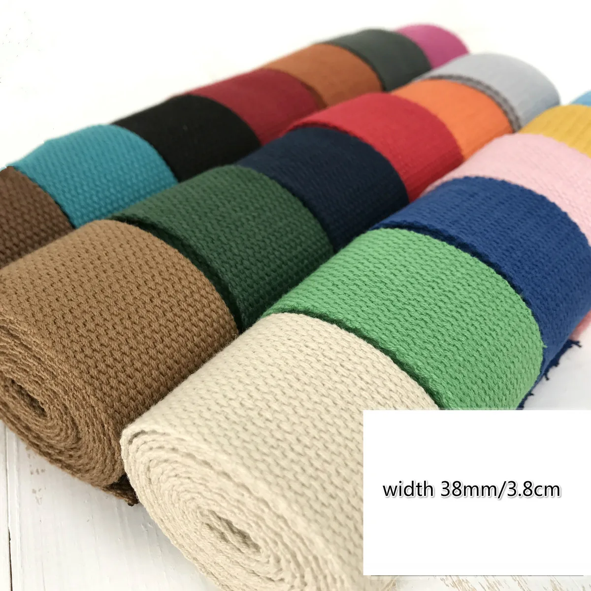 Ремень для шитья и сумки Ширина 38 мм 50 ярдов в рулоне парусиновая лента