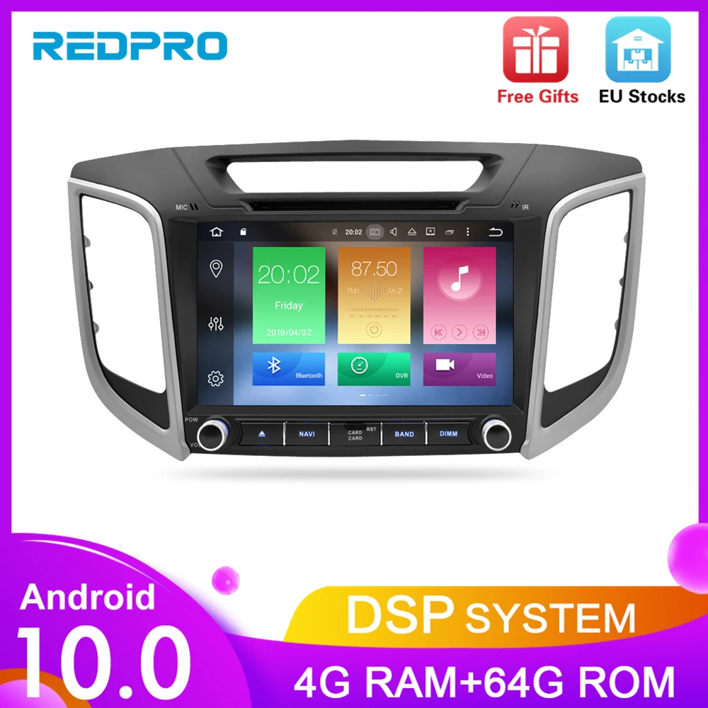 Android10.0 автомобильный стерео для Hyundai ix25 Creta 2014 2018 dvd плеер 9 &quotIPS экран 2 Din видео GPS