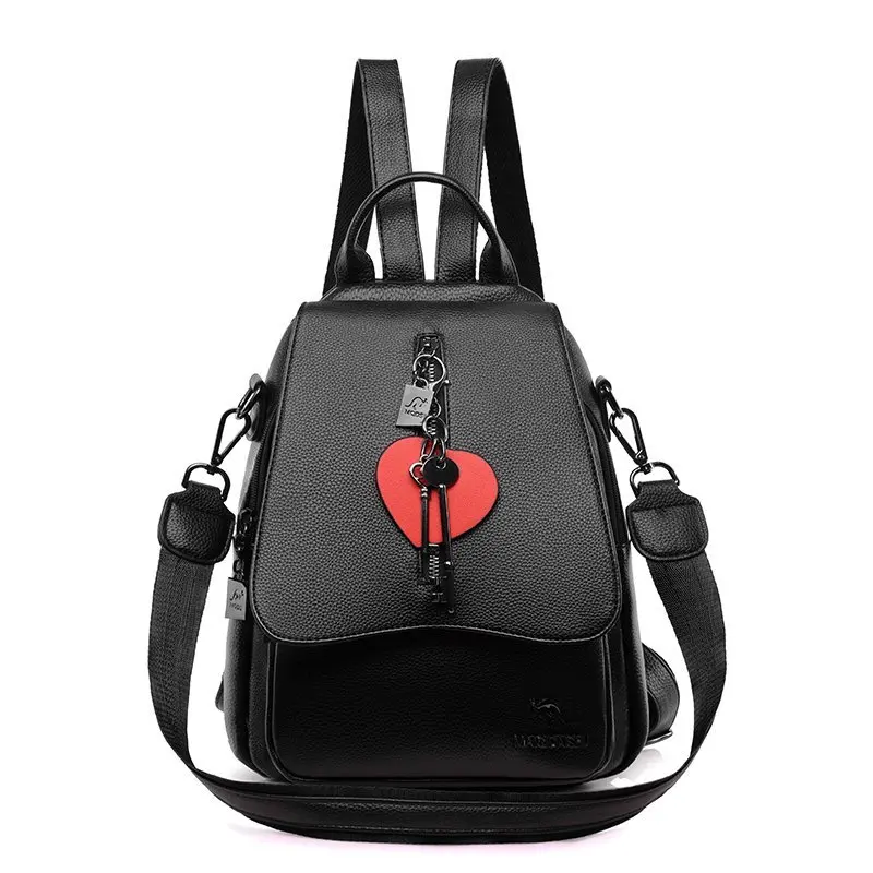 

Backpack women Fashion bags for women 2021 large capacity leather solid color women's leisure backpack bolsa feminina backpacks