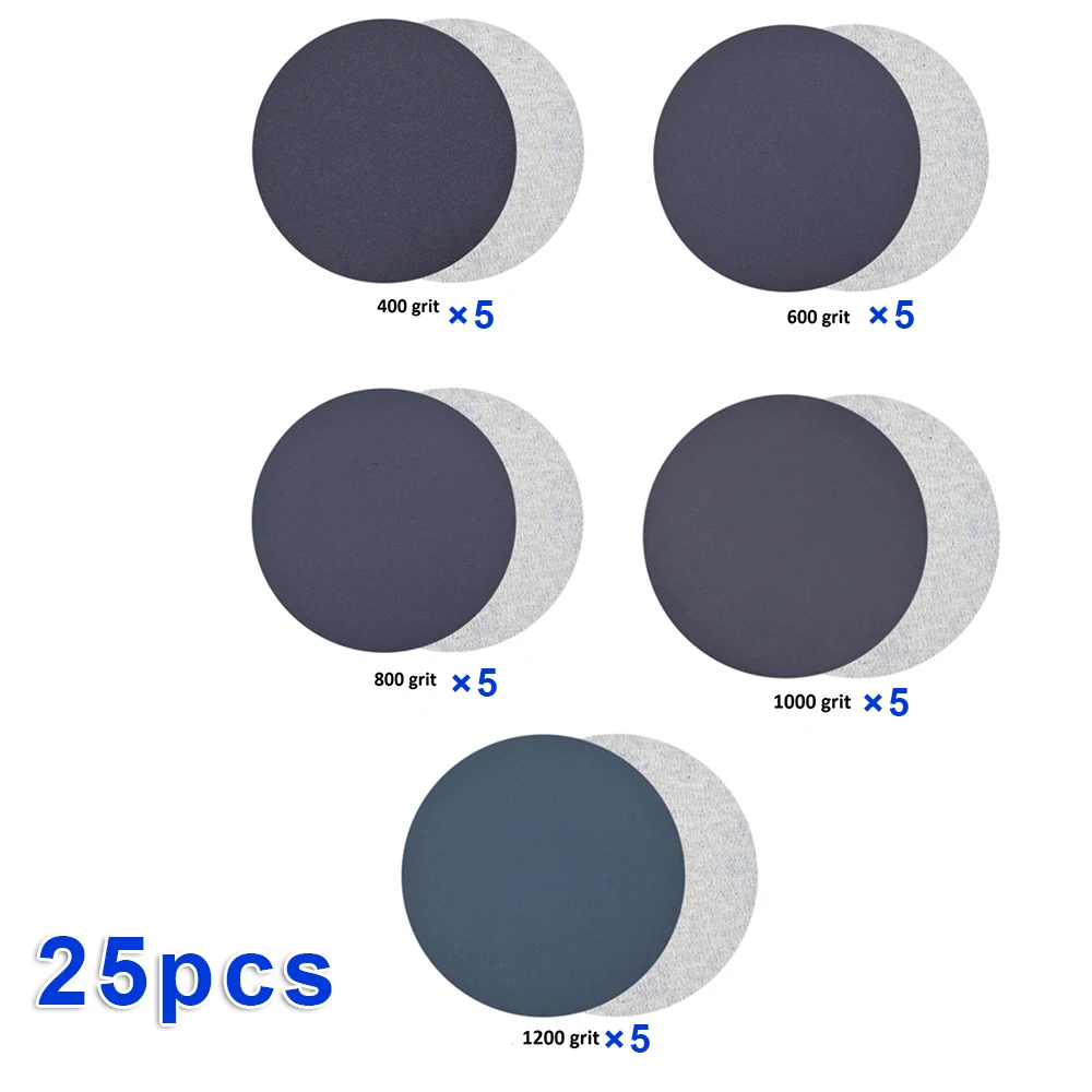 25 шт. шлифование наждачной бумагой мокрое и сухое двойное использование 400 600 800 1000