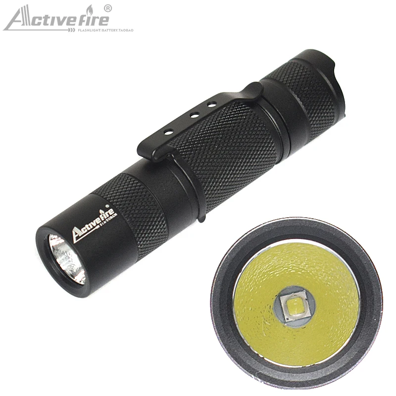 Activefire портативный светодиодный светильник 14500 Мини-светильник для вспышки AA EDC Карманный светильник фонарь Cree XPG2 белый светильник 6500K 1 режим