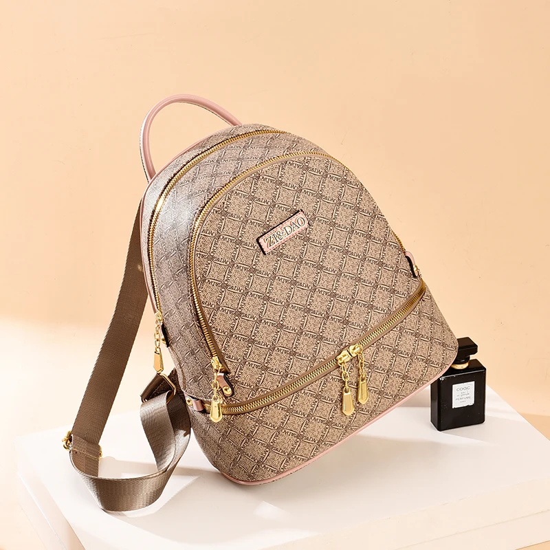 Brand Printed Women Backpack High Quality Youth Leather Backpacks for Teenage Girls Female School Women Travel Backpack