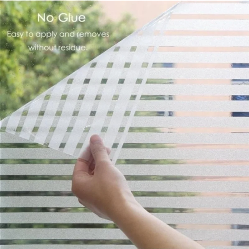 Самоклеящаяся [ширина 45 см] полосатая пленка для дверей и окон модные наклейки