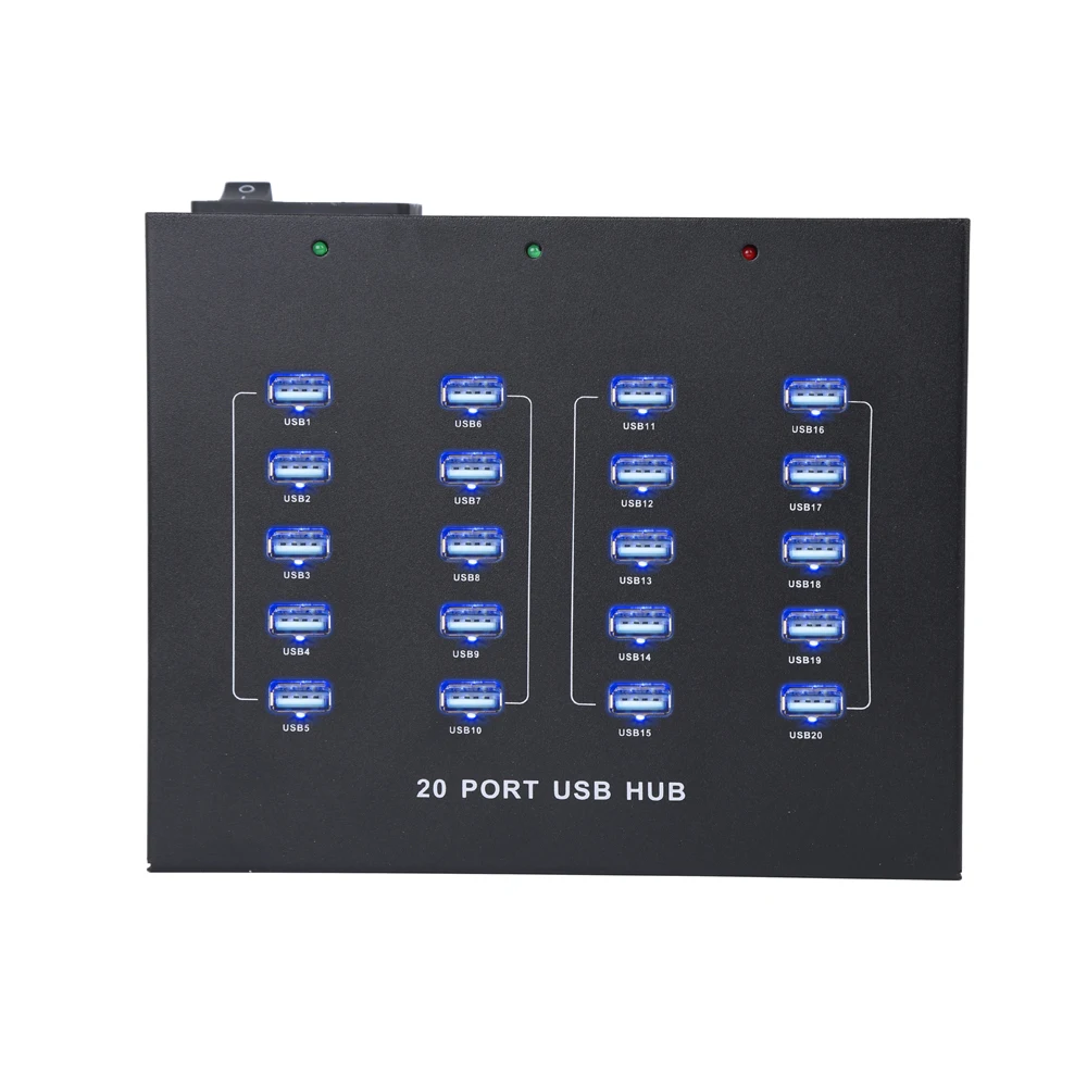 Sipolar промышленных Класс 110 V-220 V 20 Порты и разъёмы USB 2,0 концентратор USB зарядка док-станция USB станция Зарядное устройство с 5V22A Мощность адаптер для 3g модем