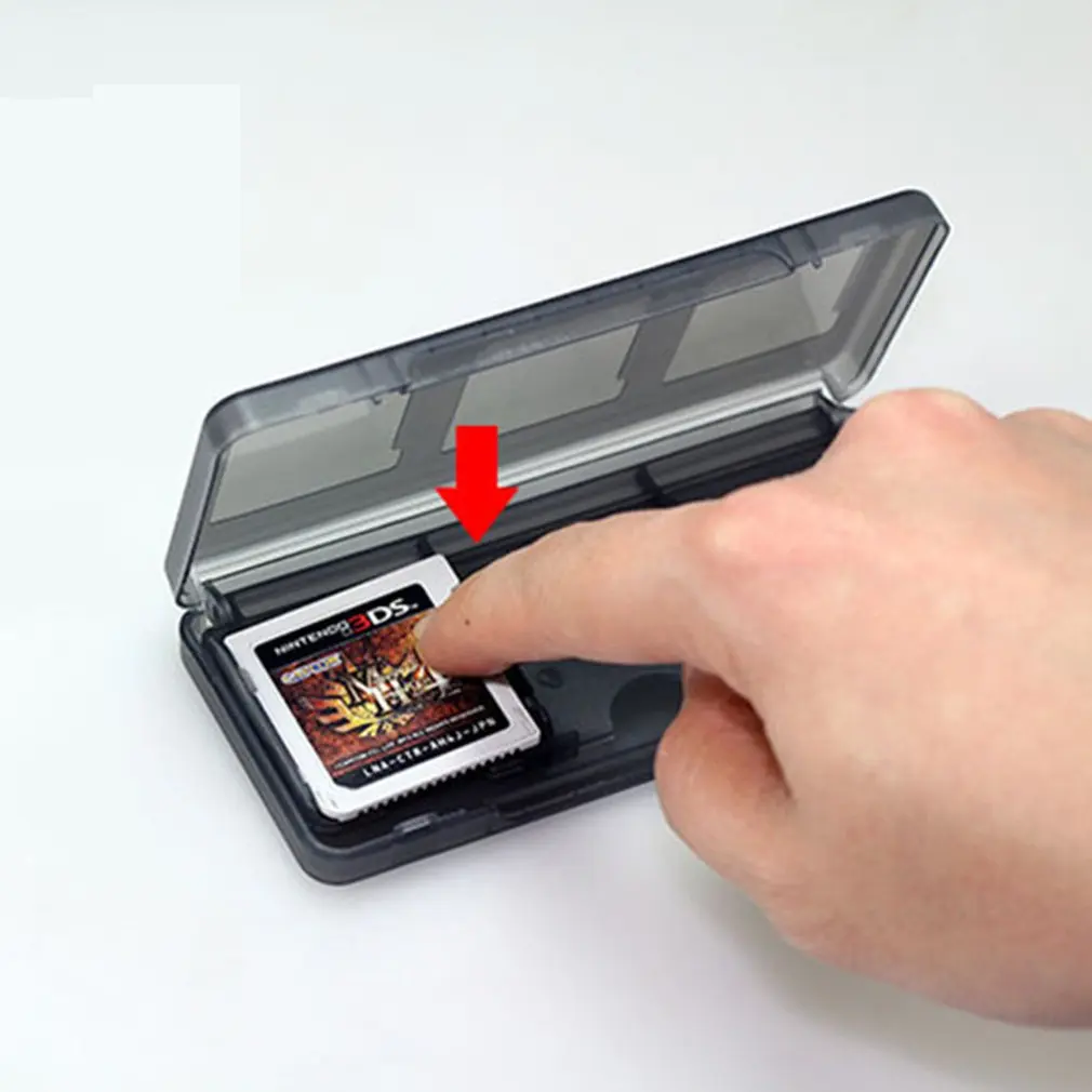 6 в 1 Жесткая пластмассовая коробка для хранения чехол держатель Nintendo DS 2DS Новый 3DS