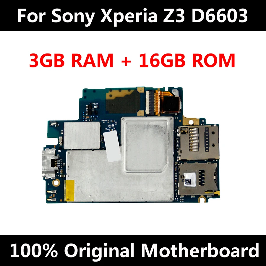 Оригинальная материнская плата для Sony Xperia Z3 D6653 D6603 D6633 D6683 16 Гб разблокированная