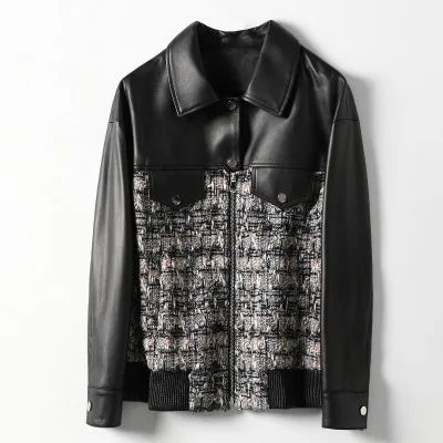 

Женская Весенняя куртка из натуральной овечьей кожи H17, 2020