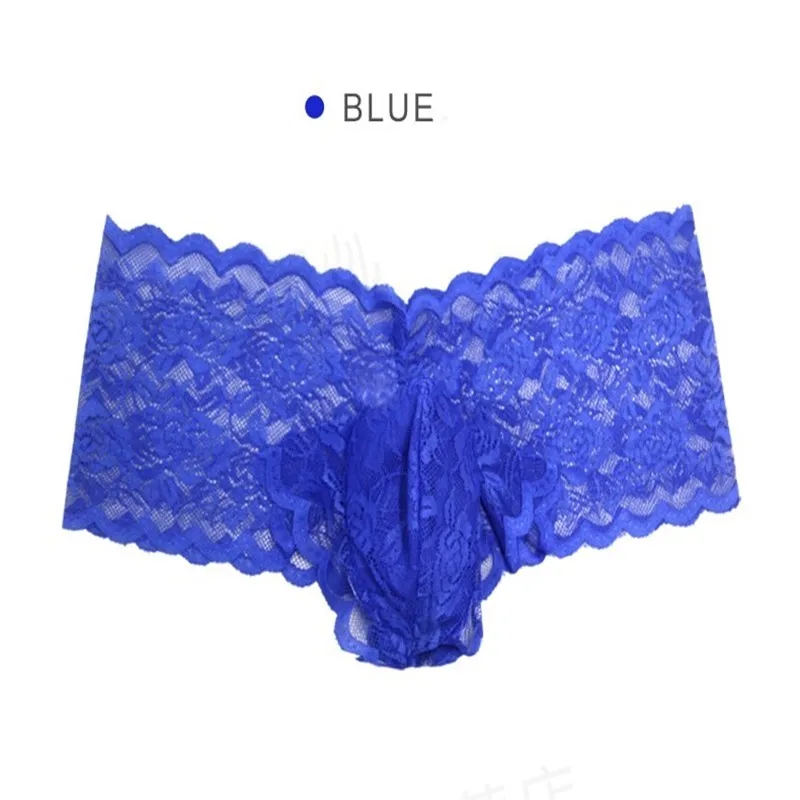 Кружевные трусы для мужчин размера плюс нижнее белье увеличения пениса