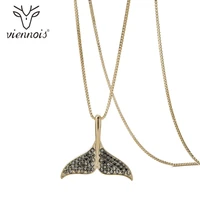 viennois fish tail long necklace trendy chain necklace for women korean style necklace fashion jewelry