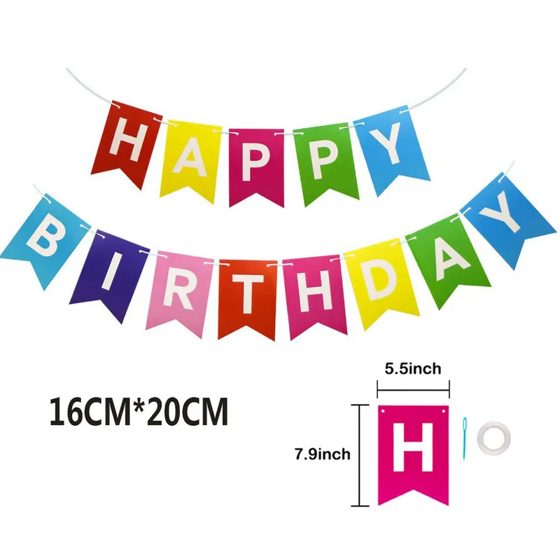 Разноцветные радужные украшения на день рождения набор бумажных вееров цветные