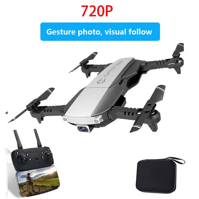 720P BLACK Мини WiFi FPV RC Дрон 4K камера оптический поток 1080P HD Двойная камера воздушная видео RC Квадрокоптер самолет вертолет игрушки Детский подарок - Цвет: 720P BLACK