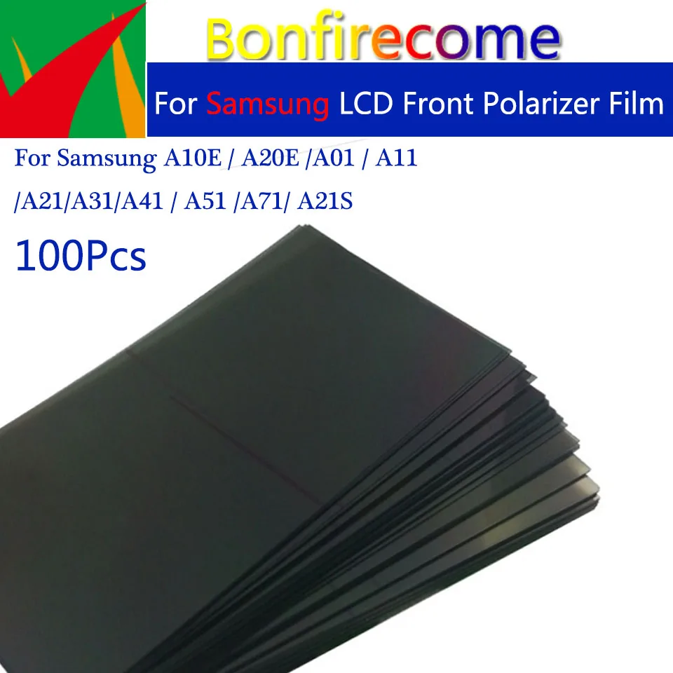 100 шт./партия пленка для Samsung A10E A20E A01 A11 A21 A31 A41 A51 A71 A21S ЖК фильтр поляризационная