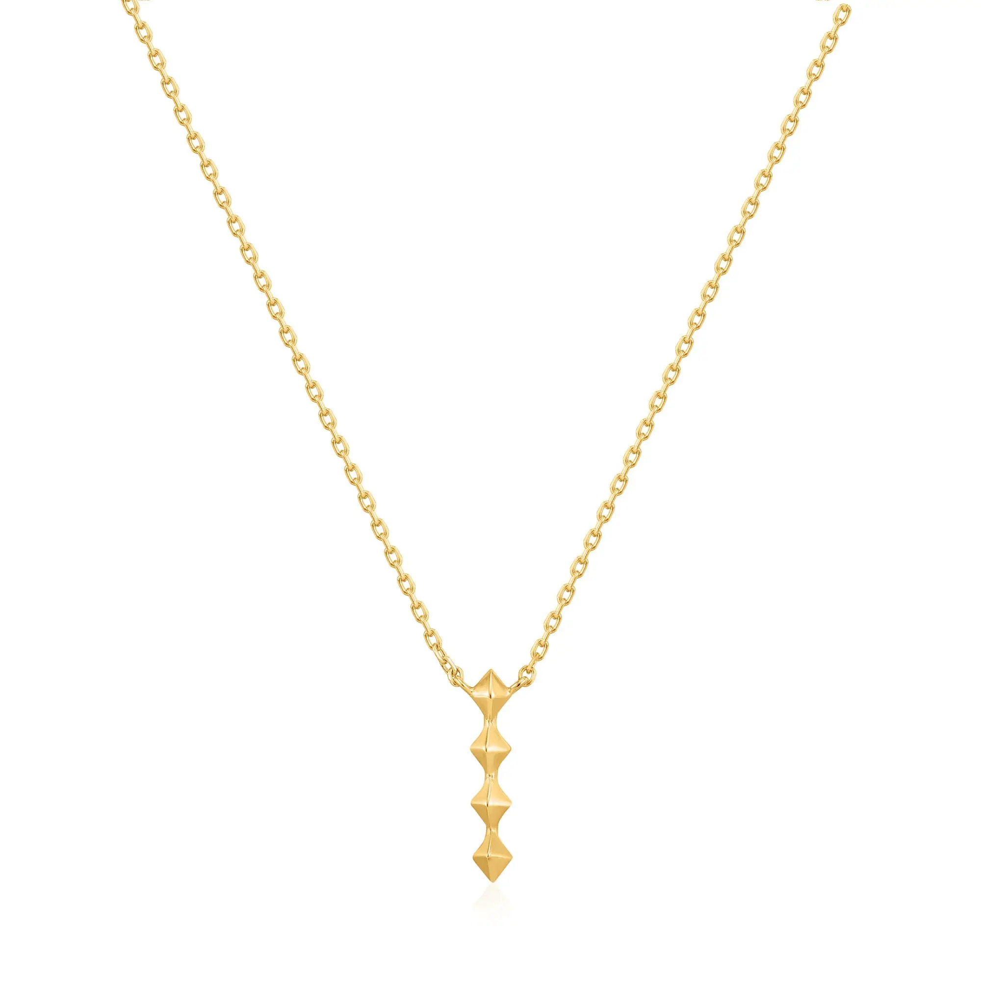 

MANI E PIEDI Gold Silver Spike Pendant Necklace For Women Real Gold Plating Luxury Quality Jewelry On The Neck Accessories Gift