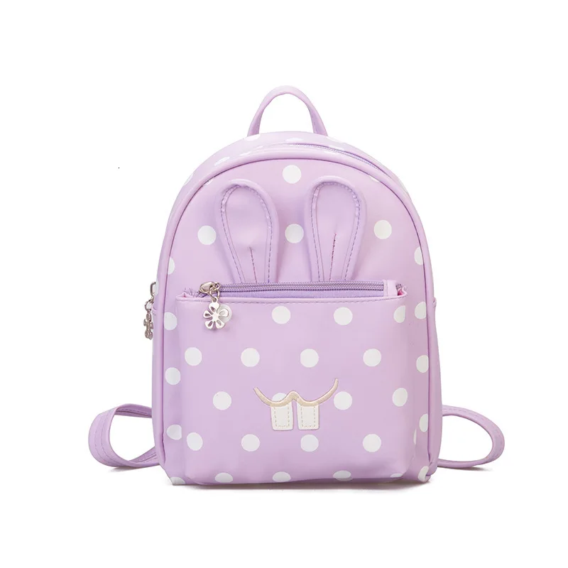 Dot rabbit girl kids 3D backpack mochilas escolares infantis children school bags lovely Satchel School backpacks Baby bag