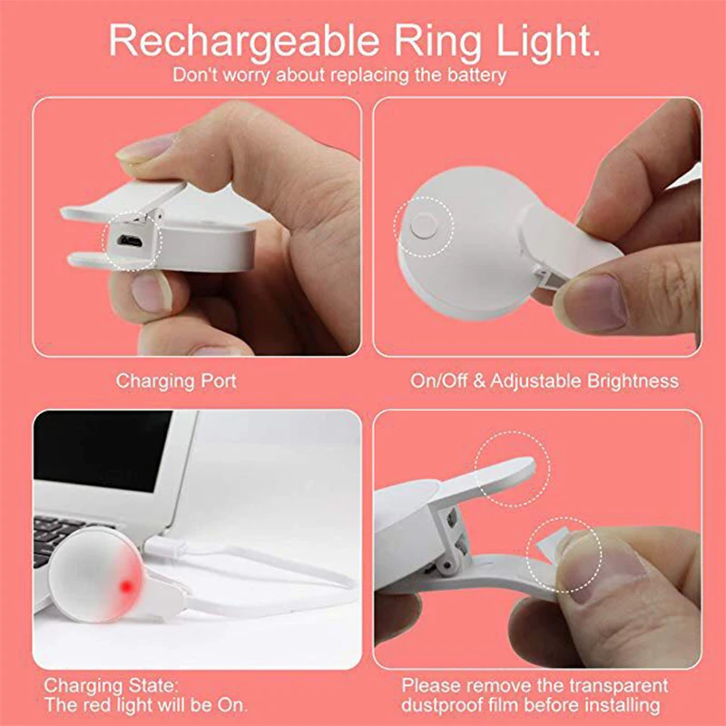 Мобильный телефон селфи кольцо заполняющий светильник Usb кольцевой с зажимом для