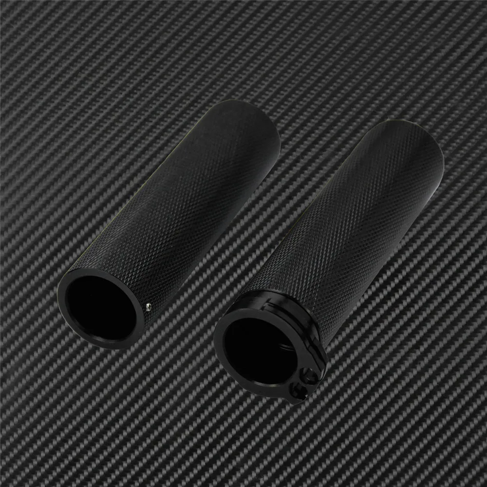 Motorcycle 1'' Hand Grips 25mm CNC Handle Bar Grip Black Aluminum For Harley Sportster XL Dyna Softail Touring VRSC Honda |